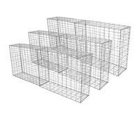 Monster Shop Gabion Baskets Cages Mesh Wire Galvanised Steel Outdoor Stone Basket Spiral Retaining Wall Planter Garden / 100 x 80 x 30cm / 6 Pack…