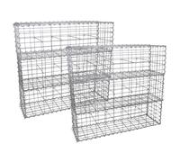 Monster Shop Gabion Baskets Galvanised Steel Cages Mesh Wire Stone Basket Outdoor Spiral Retaining Wall Planter Garden / 100 x 30 x 30cm / 6 Pack…