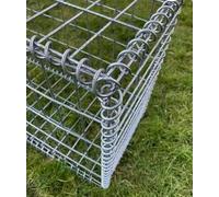 Gabion Baskets Galvanised Steel Cages Mesh Wire Stone Basket Outdoor Spiral Retaining Wall Planter Garden / 100 x 30 x 30cm or 100 x 50 x 30cm / 4mm Wire / 50 x 100mm Hole (100cm x 80cm x 50cm)