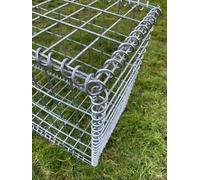 Gabion Baskets Galvanised Steel Cages Mesh Wire Stone Basket Outdoor Spiral Retaining Wall Planter Garden / 100 x 30 x 30cm or 100 x 50 x 30cm / 4mm Wire / 50 x 100mm Hole (100 x 50 x 50cm)