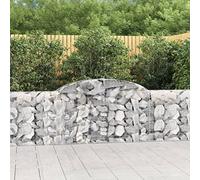 Gabion Baskets Galvanized Iron Wire Welded Steel Landscape Retaining Wall, Silver Metal Fencing - Heavy Duty Large Garden Cage Bed (300x300x100cm)