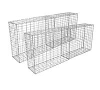 Monster Shop Gabion Baskets 100 X 95 X 30Cm / 4 Pack, Silver