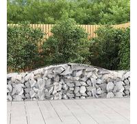 Gabion Baskets Retaining Wall Galvanized Landscape Steel Wire Mesh Fence Panels - 10 Pack for Garden, Patio - VidaXL
