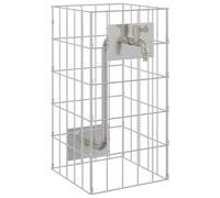 vidaXL Gabion Column Silver 25 x 25 x 50 cm Stainless Steel