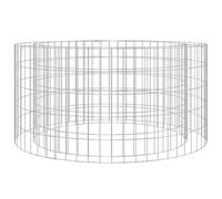 Gabion Fire Pit Outdoor Camping Grill Fireplace Galvanised Iron Round vidaXL