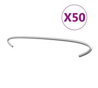 Gabion Hooks Silver 50cm Galvanised Steel 3.5mm Heavy Distance Holders 50pcs Pro
