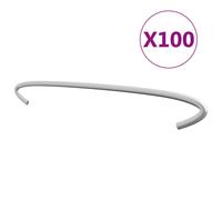 Gabion hooks Silvered 30 cm Galvanised Steel Distance Holders 100 pcs Heavy-Duty