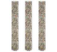 Gabion planter 3pcs Silver galvanised steel Ø30x200cm Tall circular raised beds
