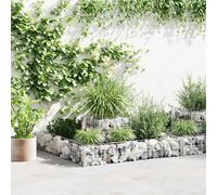 Gabion Planter Galvanised Steel 120x120x20cm Silver Mesh Heavy Rustproof XL Duty