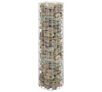 Gabion pole Silver galvanised steel Dia. 30 x 100 cm mesh 10x5 cm 3.5 mm garden