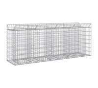 Gabion Raised Bed 200x50x80cm Silver Galvanised Steel Elevated Garden Planter XL