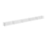 Gabion Raised Bed Basket Planter Outdoor Plant Pot Galvanised Steel vidaXL
