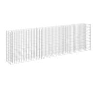 Gabion Raised Bed Basket Planter Outdoor Plant Pot Galvanised Steel vidaXL