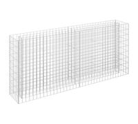 Gabion Raised Bed Basket Planter Outdoor Plant Pot Galvanised Steel vidaXL