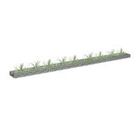 vidaXL Gabion Raised Bed Galvanised Steel 360x30x10 cm, Silver