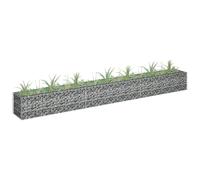 vidaXL Gabion Raised Bed Galvanised Steel 270x30x30 cm, Silver