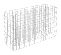 Gabion Raised Bed Basket Planter Outdoor Plant Pot Galvanised Steel vidaXL