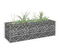 vidaXL Gabion Raised Bed Galvanised Steel 90x30x30 cm, Silver