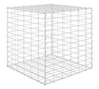 vidaXL Raised Bed Cube Gabion Steel Wire 60x60x60 cm Silver