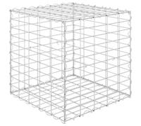 vidaXL Cube Gabion Raised Bed Steel Wire 50cm Outdoor Pot Garden Raised Bed