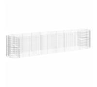 vidaXL Gabion Raised Bed Galvanised Iron 500x100x100 cm, Silver