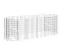 Gabion Raised Bed Silver Galvanised Iron 300x100x100cm Heavy Mesh Planter 3.5mm