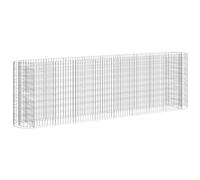 vidaXL Gabion Raised Bed Galvanised Iron 330x50x100 cm, Silver