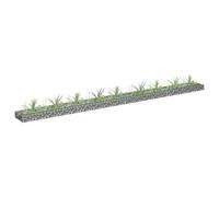 vidaXL Gabion Raised Bed Galvanised Steel 360x30x10 cm, Silver