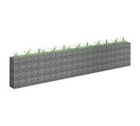 Gabion Raised Bed Galvanised Steel Basket Planter Outdoor Multi Sizes vidaXL