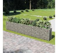Gabion Raised Bed, Galvanised Steel, Silver, 540 x 50 x 100 cm