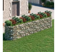 Gabion Raised Bed Silver 500x100x100cm Galvanised Iron Heavy Duty 3.5mm Planter [EEK: A]