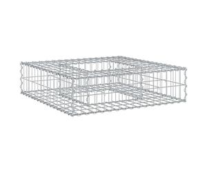 Gabion Raised Bed Silver 80x80x20cm Galvanised Steel Outdoor Planter Durable Set