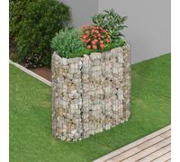 Gabion Raised Bed Silver Galvanised Iron 120x50x100cm Mesh 10x5cm 3.5mm Strong [EEK: A]