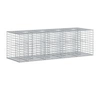 Gabion Raised Bed Silver Galvanised Steel Privacy Planter Fence Panels vidaXL