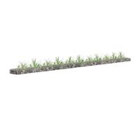 Gabion Raised Bed Silver Galvanised Steel 450x30x10cm Durable Garden Border Edge