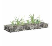 vidaXL Gabion Raised Bed Galvanised Steel Basket Planter Outdoor Garden Patio