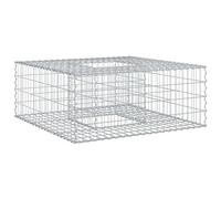 vidaXL Gabions Raised Bed Silver 100 x 100 x 40 cm Galvanised Steel, Garden Border, Durable Rectangular Fence Panels, Privacy Screen, Outdoor Frame, Flexible Fence Solutions for Landscaping