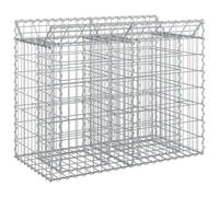 vidaXL Gabions Raised Bed Silver 100 x 50 x 80 cm, Galvanised Steel, Garden Fence, Rectangular Outdoor Barriers, Privacy Panels, Durable Fence Hardware for Landscapes and Property Boundaries