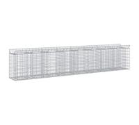 vidaXL Gabion Raised Bed 3 pcs Silver 400 x 50 x 80 cm