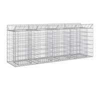 vidaXL Gabion Raised Bed Pack of 2, Silver, 200 x 50 x 80 cm, Garden Fence, Rectangular Outdoor Fence, Privacy Screen Signs, Durable Fence Material for Landscapes and Pr