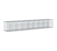 Gabion Raised Bed Silver Galvanised Steel Privacy Planter Fence Panels vidaXL