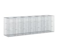 Gabion Raised Bed Silver Galvanised Steel Privacy Planter Fence Panels vidaXL