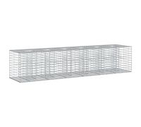 Gabion Raised Bed Silver Galvanised Steel Privacy Planter Fence Panels vidaXL