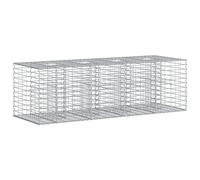 vidaXL Gabions Raised Bed Silver 180 x 60 x 55 cm Galvanised Steel Garden Rectangular Classic Durable Privacy Screen Panels Outdoor Protection Property Border Outdoor