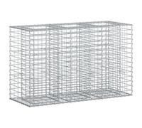 Gabion Raised Bed Silver Galvanised Steel Privacy Planter Fence Panels vidaXL
