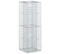 Gabion Raised Bed Silver Galvanised Steel Privacy Planter Fence Panels vidaXL