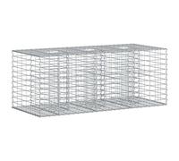 Gabion Raised Bed Silver Galvanised Steel Privacy Planter Fence Panels vidaXL
