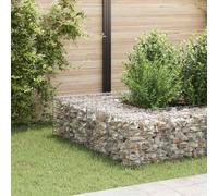 Gabion Raised Bed Silver Steel Wire 40x40x40cm Cube Planter Garden Border Heavy