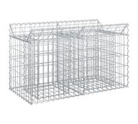 vidaXL Gabions Raised Bed Silver 100 x 50 x 60 cm, Galvanised Steel, Garden Fence, Rectangular Outdoor Barriers, Privacy Panels, Durable Fence Hardware for Landscapes and Property Boundaries