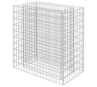vidaXL Gabion Raised Bed Galvanised Steel 90x50x100 cm, Silver